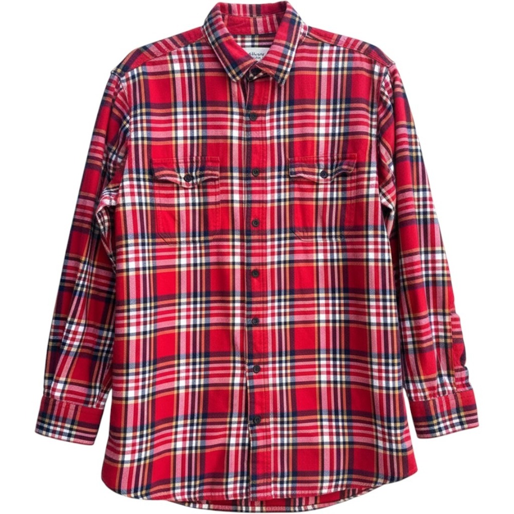 Redhead Classic Red Yellow Blue Flannel Men's LT Button Down Fall Plaid Shirt